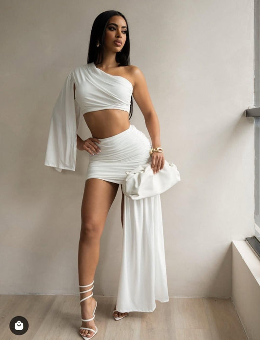 “Goddess Energy” Draped Skirt Set