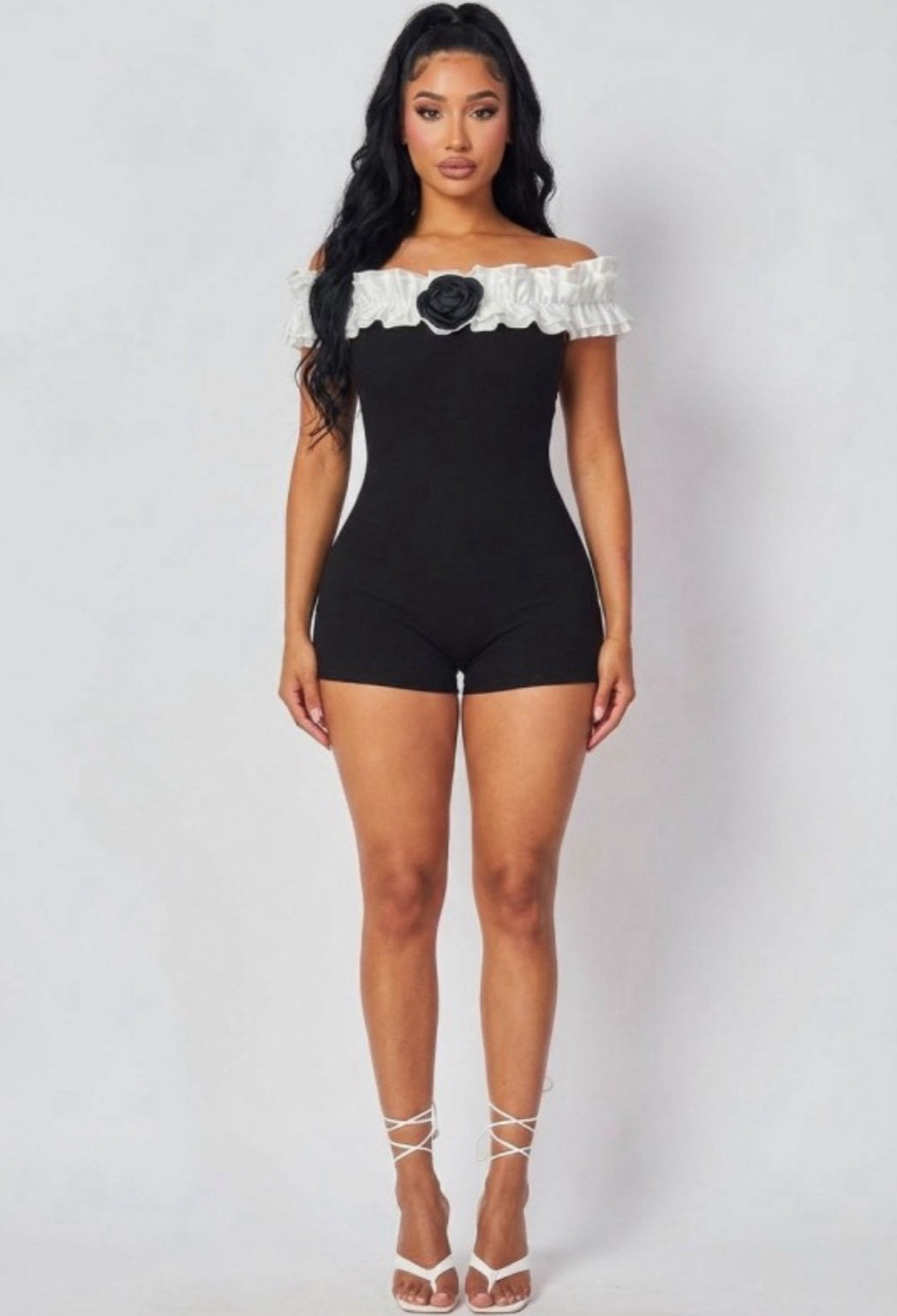“Noir Romance” Romper