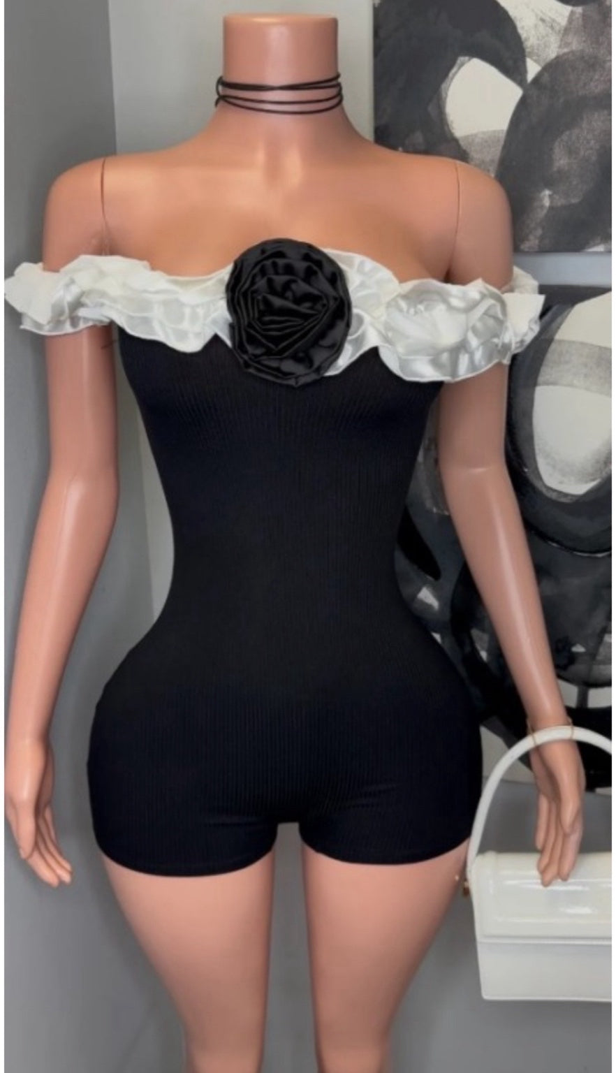 “Noir Romance” Romper