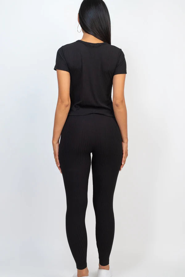 Soft Motion Ribbed Lounge Set