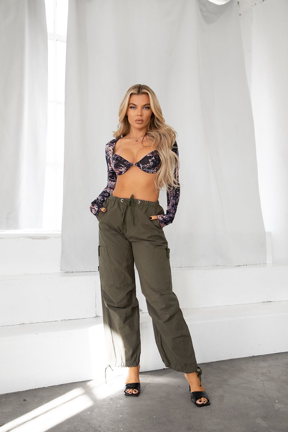 "Surplus" Twill Parachute Pants